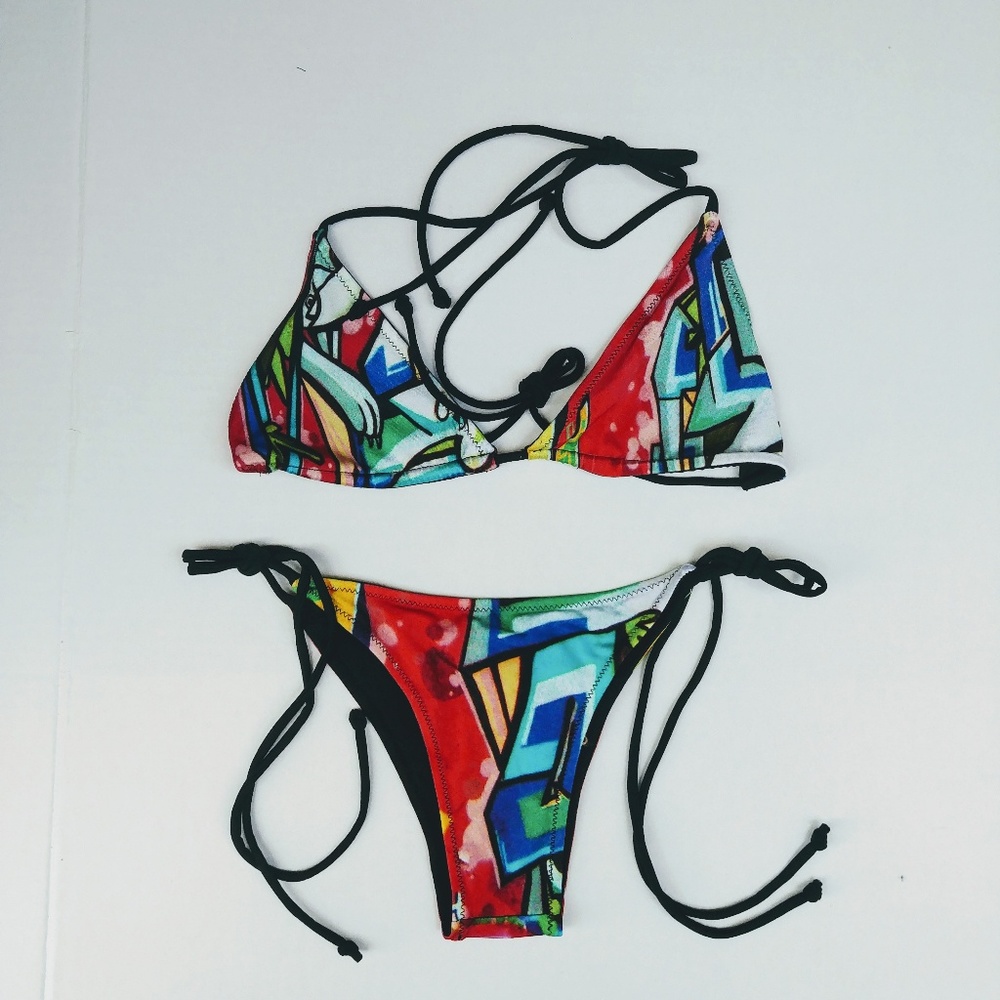 Graffinis  string bikini póster print